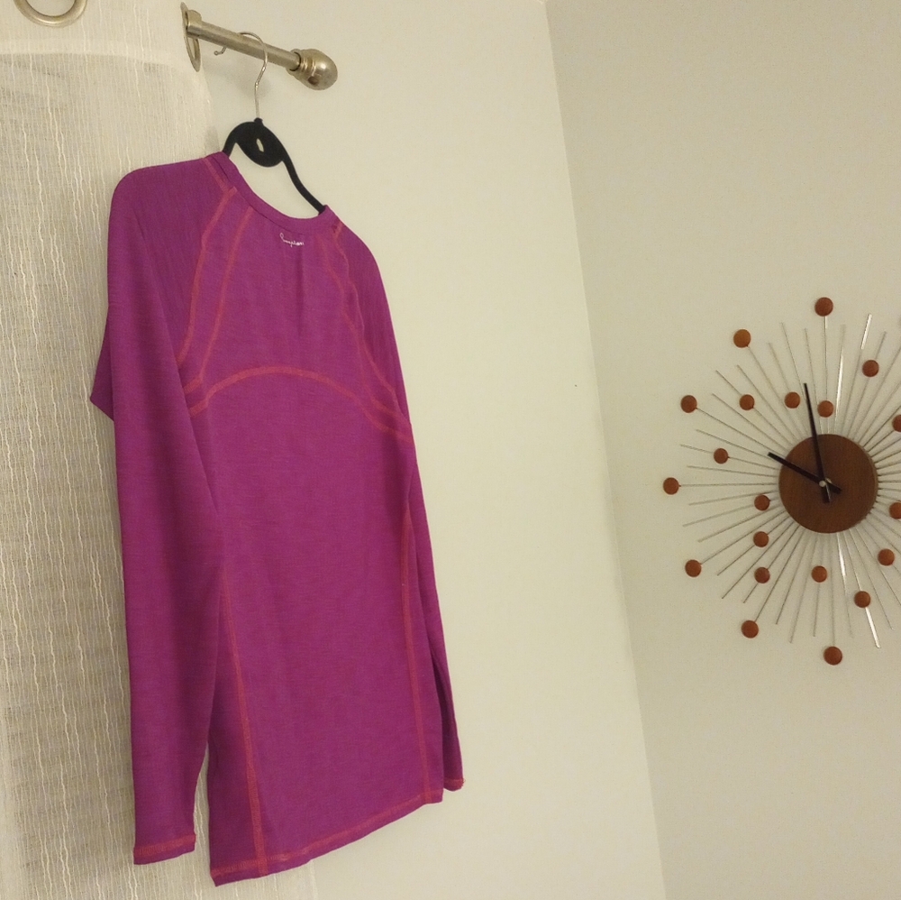 Champion Women's Long Sleeve Tee - Purple and Orange